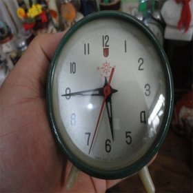 上世纪70-80年代老式舵牌纯铜芯台式闹钟配件时走时停。
