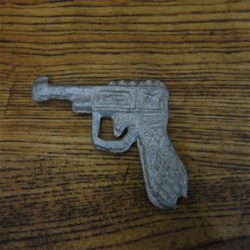 70-80年代铝制小手枪玩具怀旧老物品。