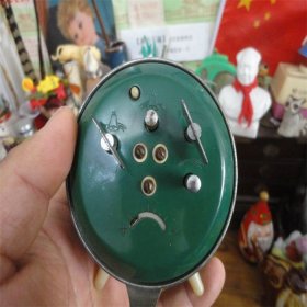 上世纪70-80年代老式舵牌纯铜芯台式闹钟配件时走时停。