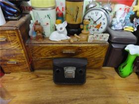 上世纪60-70年代纯牛皮皮质工具套钱包皮套好品民俗老物品.。