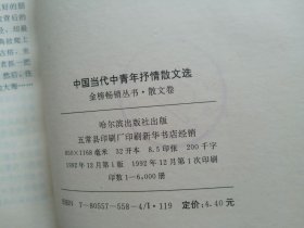 中国当代中青年抒情散文选