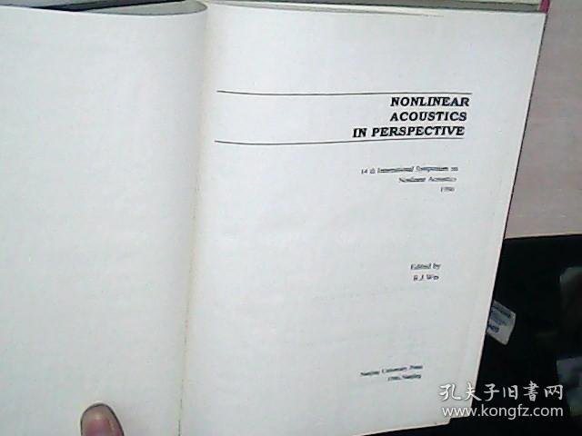 Nonlinear acoustics in perspective 英文版