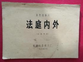 （彩色电影故事片）法庭内外（完成台本）（峨眉电影制片厂拍摄制作，1980年10月）