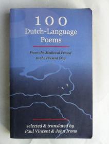 100 Dutch-Language Poems ：From the Medieval Period to the Present Day     国外原版   荷兰语英语双语对照