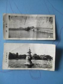 1965年老照片《杭州三潭印月》《杭州断桥》【二张合卖】