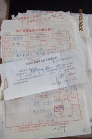 1997年房改出租直管公房止租通知单与房产管理工作报告10份合售