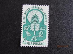 1960年美国-世界森林大会 邮票 新无胶