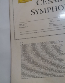 黑胶唱片   CÉSAR FRANCK  SYMPHONIE d-moll  Staatskapelle dresden  Dirigent: Kurt Sanderling