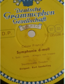 黑胶唱片   CÉSAR FRANCK  SYMPHONIE d-moll  Staatskapelle dresden  Dirigent: Kurt Sanderling