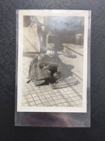 罕见民国珍贵摄影：一个沿街乞讨的难民儿童