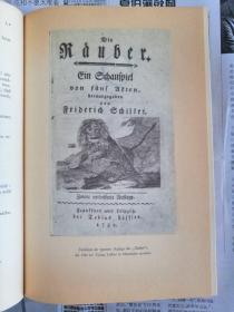 罕见德国原版印制戏剧论著“席勒的强盗”《SCHILLERS RÄUBER》