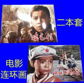 二本套 鸡毛信+闪闪的红星 电影连环画 中国民主法制出版社