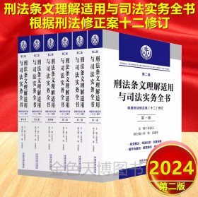 2024新版 刑法条文理解适用与司法实务全书 六卷本 第二版 张述元 中国法制出版社 9787521631852