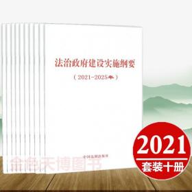 【套装十册】2021正版 法治政府建设实施纲要2021-2025年 中国法制出版社 9787521621266