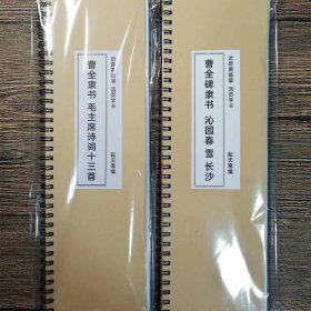 曹全碑隶书集字沁园春采桑子七律长征等 两本一起 近距离临摹字卡