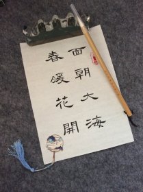 手写书法作品  A4大小   面朝大海 春暖花开