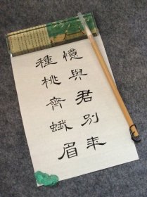 手写书法作品  A4大小   忆与君别年 种桃齐蛾眉