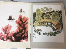 王纬画选(活页12张全，王伟原四川美术出版社社长)