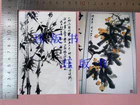 两张照片，国画，背后有 湖北谷城，画家，签名（此商品可以其他合并运费）