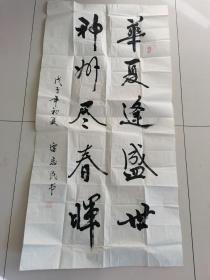 雷志民：書(shū)法：華夏逢盛世，神州盡春暉（帶簡(jiǎn)介）陜西省渭南市名家