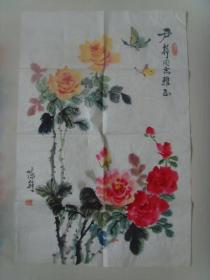 陈静：画：牡丹（带简介）