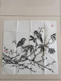 行瑞琪：画：花鸟（带信封及简介）（参展作品）甘肃西和名家书法作品