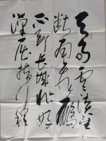 覃宇煌：书法：毛泽东诗词一首（重庆万州书法名家）大幅书法作品（带简介）