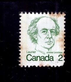 加拿大  邮票 1枚；人物、2.3x2 cm‘’、