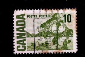 加拿大 盖销 邮票 1枚；山、水、3.5x2.6cm‘’、【2】