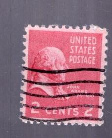 美国  盖销 邮票一枚；2。2.3x2cm。