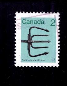 加拿大盖销  邮票 1枚；耙子、2.5x2cm‘’、
