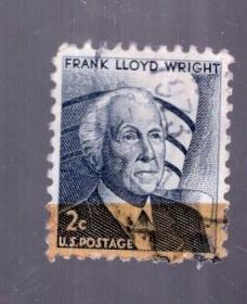 美国  盖销 邮票一枚；2c。2.3x2cm。