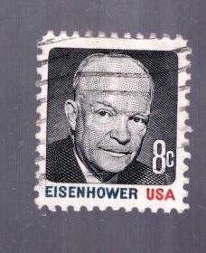 美国  盖销 邮票一枚；8c。2.3x2cm。
