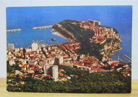 摩纳哥原版 港口风景明信片 摩纳哥博物馆印章（LA PRINCIPAUTE DE MONACO）