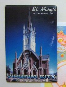 冰箱贴：美国内华达州弗吉尼亚市 圣玛丽教堂（旅行纪念品）
