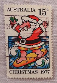 澳大利亚 圣诞节圣诞老人邮票1枚（信销票 1977年）