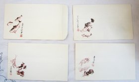 #收藏 齐白石小画信封 五枚合售（1985年1月制）