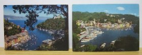 意大利原版风景明信片：Portofino 2张合售（波特菲诺 1961年）