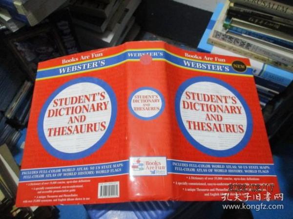 STUDENT S DICTONARY AND THESAURUS 学生词典和同义词词典   16开精装  3-2号柜