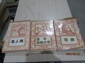 高尔基名著系列：在人间、童年我的大学、母亲   3本合售  品如图  35-8号柜