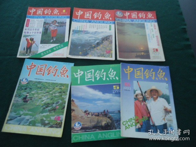 中国钓鱼（双月刊）1993年（1-6全）