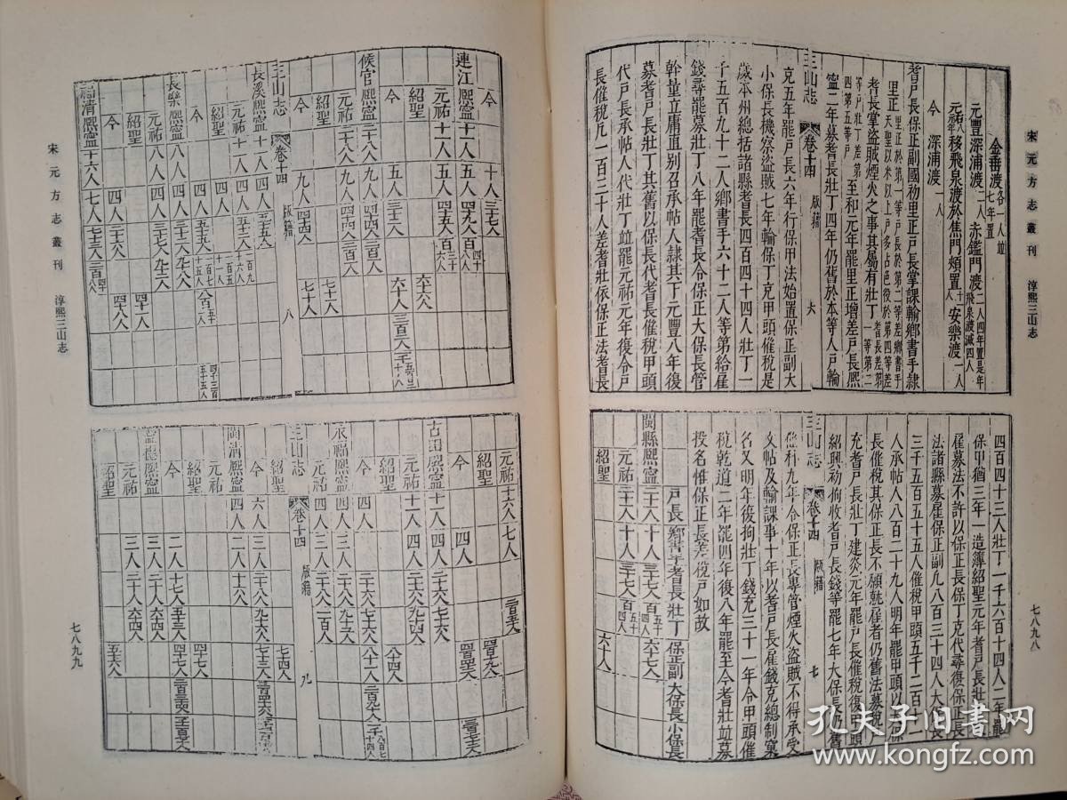1990年中华书局一版一印精装本《宋元方志丛刊》八册全