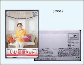 日本地铁卡：日本住宅新闻《明星美女代言》：品种漂亮（6960）。