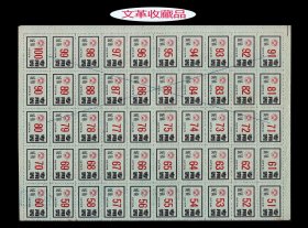 江苏省苏州市1976年《城镇--专用券》50枚一版：后面已印表格（109-110）