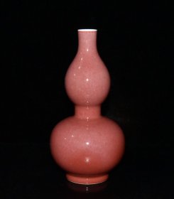 豇豆红釉葫芦瓶【22×11.5cm】