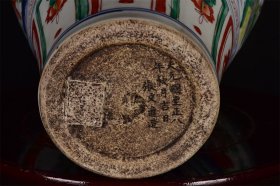 张文进造五彩萧何月下追韩信纹梅瓶 高:48厘米 宽:24厘米