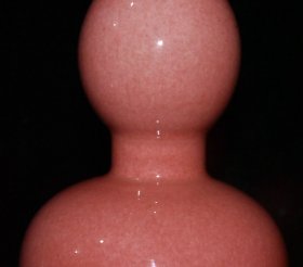 豇豆红釉葫芦瓶【22×11.5cm】