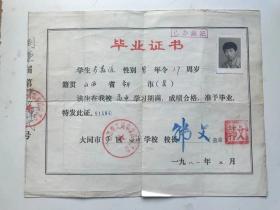 毕业证书