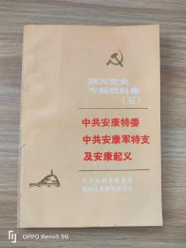 中共安康特委，中共安康军特支及安康起义