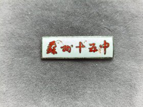 早期苏州市十五中校徽，铜制珐琅彩的——LJ484